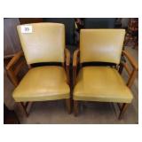2 WOOD ARM CHAIRS