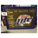 ARMY MILLER LITE SIGN
