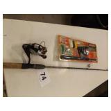 2 RODS & REELS, 1 NEW TELESCOPING
