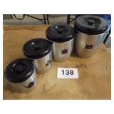 WESTBEND CANISTSER SET SILVER/BLACK