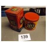 2 RITZ CRACKER TINS