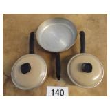 3 PC CLUB ALUMINUM PANS