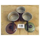3 PC CLUB ALUMINUM PANS, 2 LIDS
