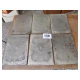 6 METAL PUNCHED TINS FROM ANTIQUE PIE SAFE