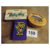 3 TINS, CAMELS, CANDY