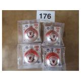 4 CHICAGO BULLS NBA 6X CHAMPIONS ORNAMENTS