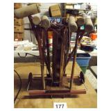 OLD CROCQET SET W/WOOD BALLS