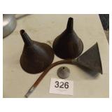 VINTAGE METAL FUNNELS