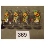 4 WINNIE THE POOH GLASSES