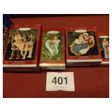 4 HALLMARK ORNAMENTS X BID