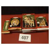 HALLMARK ORNAMENTS X 4