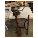 GAS AUGER W/TWO BITS, NEEDS FUEL LINE
