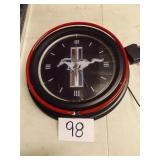 MUSTANG CLOCK, CLICK WORKS, LIGHT DOES NOT