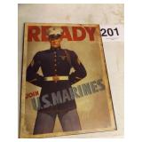 MARINES METAL SIGN