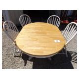 DINING TABLE W/LEAF & 4 CHAIRS