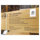 NIB GAZEBO WITH SOLAR LED LIGHTS BY HAMPTON BAY