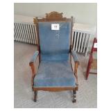 BURL WALNUT  ROCKING CHAIR