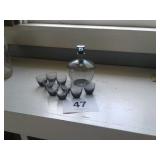 German glass wine set