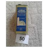 Eveready Prestone half-gallon advertising tin