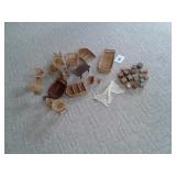 Wicker doll furniture or wood blocks Etc