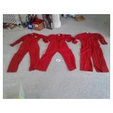 Three pair of flame retardant coveralls