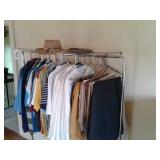 Clothes rack with clothes size large