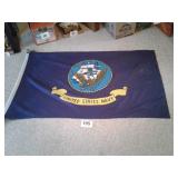 UNITED STATES NAVY FLAG ON POLE