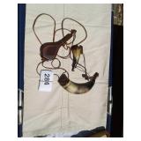 Three black powder horns