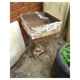 Cast iron Square planter on pedestal