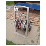 Garden hose on reel