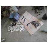 Plastic tote full of patterns videotapes on how