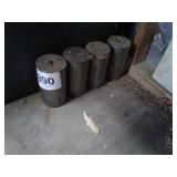 4 Solid Steel rollers 30 lb each