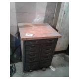 HARDWARE CABINET WITH BUTCHER BLOCK TOP 34