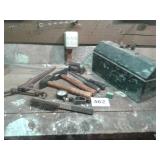Toolbox Sledgehammers screwdrivers wire brush