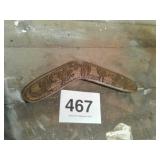Hand carved Australian made boomerang
