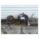 Small Weber grill electric outdoor smoker garage