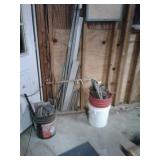 Two 5 gallon buckets of scrap metal Plus more