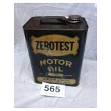 Zeto test motor oil 1 gallon can