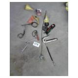 Oil filter wrenches grease gun funnels