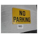 Heavy metal painted old sign