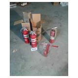 3 fire extinguishers two are new