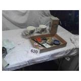 Old advertisement keys McKinley Dirksen ashtray