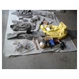 Pants shirts rain poncho respirators goggles Etc