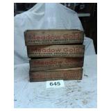 4 old wood  cheese boxes