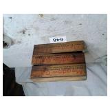 3 old wood cheese boxes