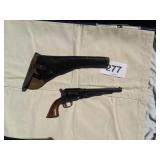 44 Cal new Army pistol black powder with holster