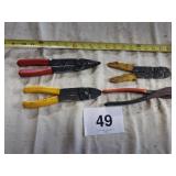 Wire strippers and pliers