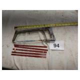 Snap on hacksaw with blades