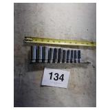 Snap on  3/8 metric deep well sockets