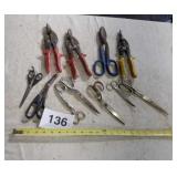 Tin snips and scissors